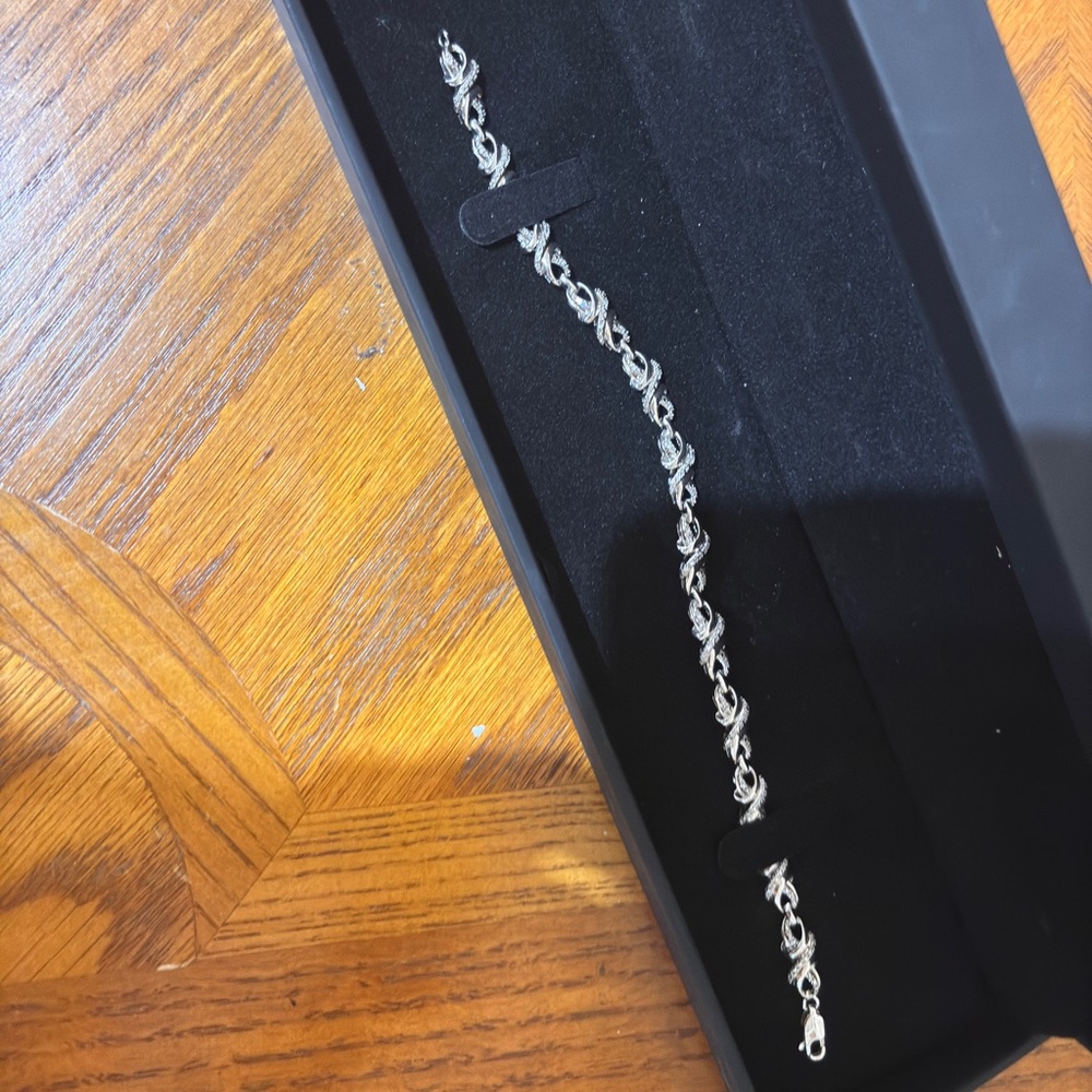 Diamond braided bracelet